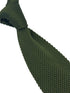 khaki army green knitted tie with classic 8cm pointed end